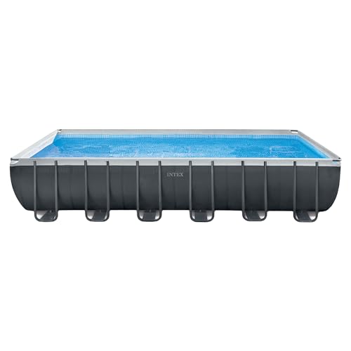 Intex Ultra XTR Rectangular Pool Set with Pump & Vacuum Gray