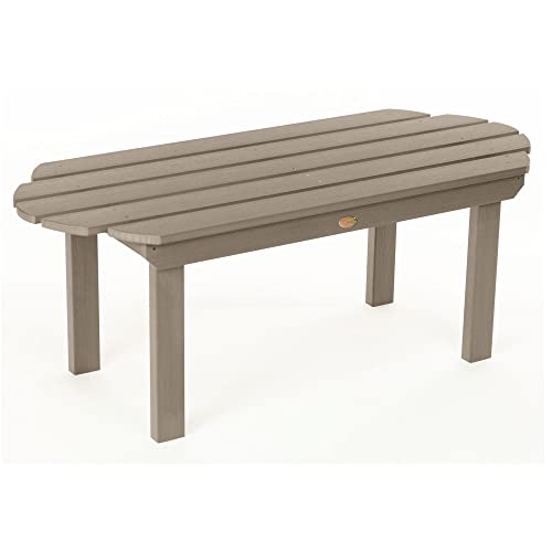 Highwood Classic Westport Adirondack 3-Piece Set, 2 Chairs & Coffee Table, Woodland Brown