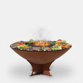 ARTEFLAME Charcoal BBQ Grill and Fire Pit Bundle 40" Low Euro Base