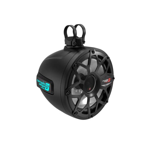 Cerwin Vega Mobile CV SH10F4B 10 Inch 300 Watts Marine Pod Speakers with LED Lighting Black Pair