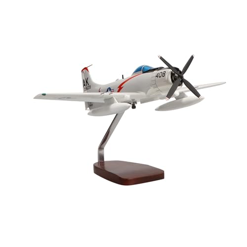 High Flying Models Douglas A-1 Skyraider Large Mahogany Sculpture Multicolor