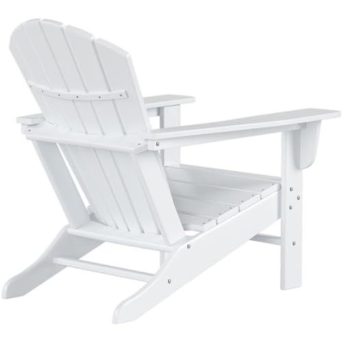 Costaelm Portside Classic Outdoor Adirondack Chairs Set of 8 White