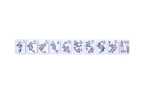Southern Sparrow Chinoiserie Mahjong Tiles 160 Handpainted Breezy Blue