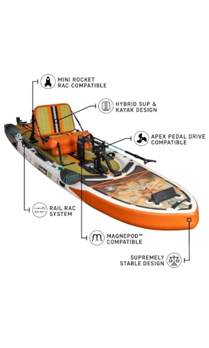 BOTE Rackham Aero Inflatable Stand Up Fishing Paddle Board Bug Slinger Backwater