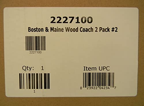 Generic Lionel Boston & Maine Railroad Wood Coach 2 Pack #2 O Gauge 2227100 Natural Color