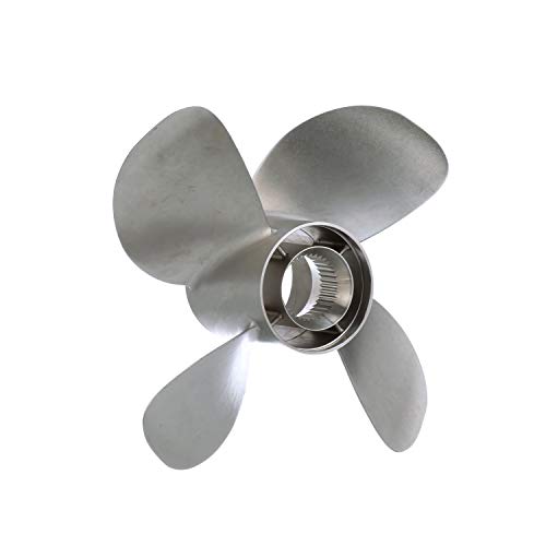 Quicksilver Bravo Three 16" Diameter 4-Blade Stainless Steel Propeller Left Hand Rotation Matte Finish