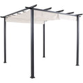 CAMBRIDGE Freestanding Pergola with Adjustable Sling Canopy White/Gray
