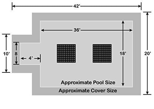 Loop-Loc Ultra-Loc III Solid Pool Safety Cover 18' x 36' Gray