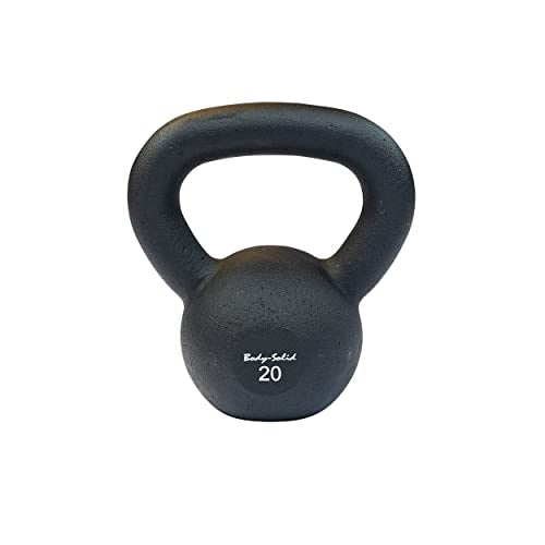 Body-Solid Matte Black Kettlebell Set 5-50 lbs with Kettle Grip Handle