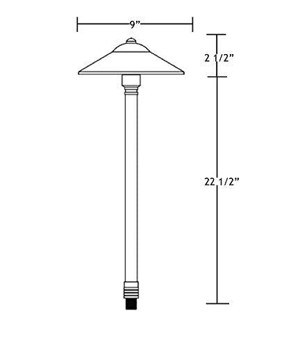VOLT 12V Brass Max Spread LED Path Light 6-Pack Kit Bronze