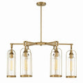 Eurofase Yasmin 6 Light Outdoor Pendant Vintage Style Aged Gold 17.75" Tall 19.5" Wide