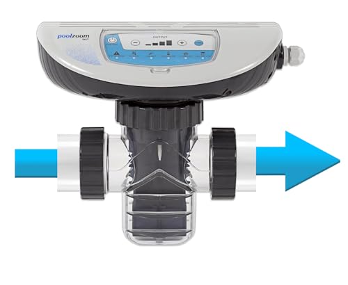 PoolZoom Salt Water Pool Chlorinator System, Electronic Generator for Inground Pools, Titanium Cell