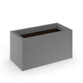 Generic Modern Fiberglass Rectangle Planters 48" L x 15" W x 24" H Dark Grey Matte