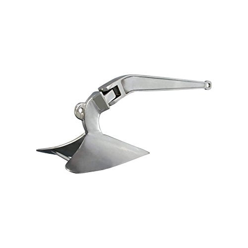 Norestar 59.5 lb Stainless Steel CQR/Plow Boat Anchor for Boats up to 65 Feet