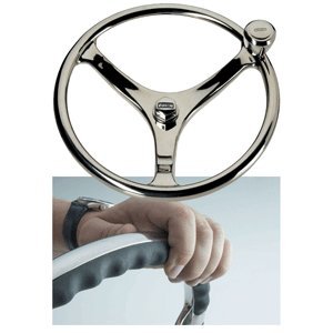 Edson Marine 14.5" Stainless Steel Comfort Grip Steering Wheel w/PowerKnob