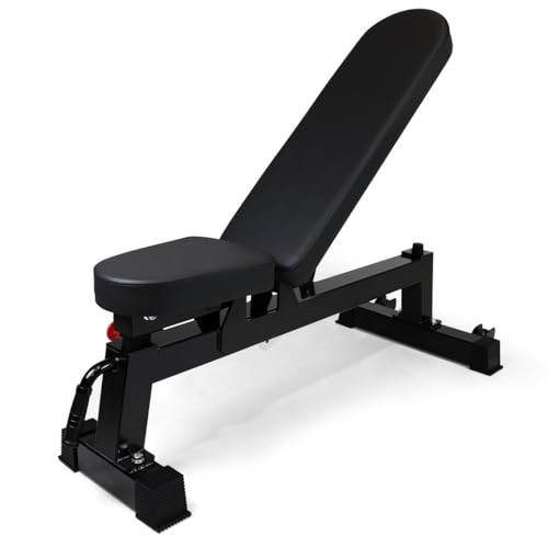 CAP Barbell Commercial Grade Weight Bench Flat/Incline/Decline Utility Exercise Olympic Workout Bench Black