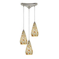 Elk Home Curvalo 10'' Wide 3-Light Mini Pendant Satin Nickel