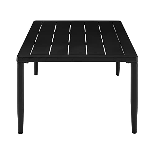 Armen Living Shari Modern Outdoor Patio Conversation Set, 4 Piece, Black