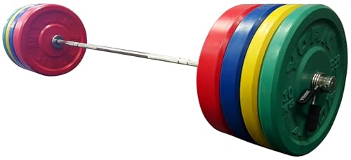 York Barbell Rubber Training Bumper Plate Set Black