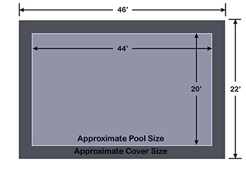 Loop-Loc Aqua-Xtreme Mesh 20' x 44' Rectangle Pool Safety Cover Steel Gray