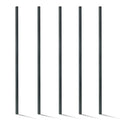 Fencer Wire Heavy Duty 8FT Steel Fencing Border Post Pack of 5 Black