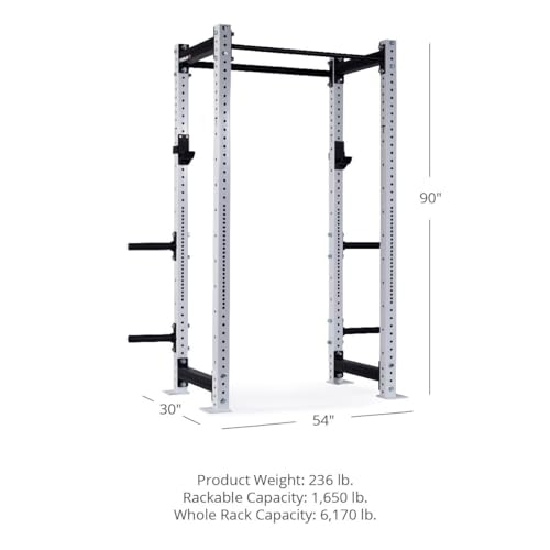 Titan Fitness X-3 Series 90" White Bolt-Down Power Rack 1650 LB Cage