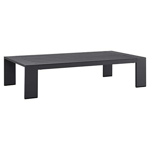 Modway Tahoe 4-Piece Fabric Powder-Coated Aluminum Outdoor Set Gray Charcoal