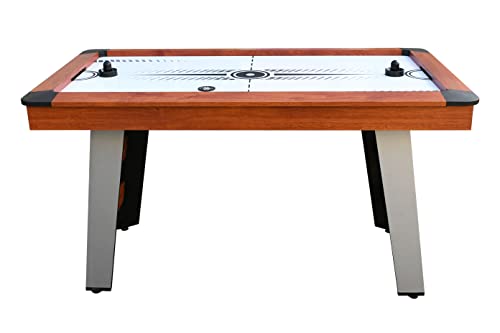 Hathaway Dorsett 60-in Air Hockey Table LED Scoring Wood Grain/Silver/Black