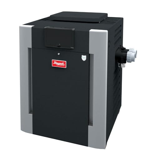 Raypak 206000 BTU Digital Natural Gas Pool Heater Cupro Nickel Gray