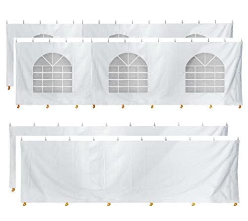 TentandTable 30' x 30' Premium Blockout Sidewall Kit for Canopy Tents White