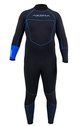 AKONA Men's 3mm Full Suit Quantum Stretch Neoprene Blue - 5XLarge