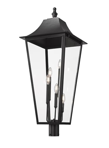 Z-Lite Gannon 5 Light Outdoor Post Mount Fixture Black