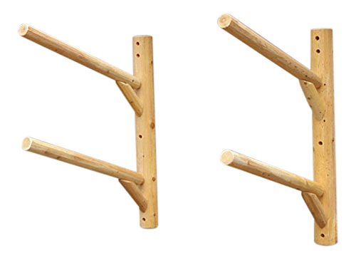 Log Kayak Rack 2 Place Wall Mount Kayak Canoe Rack Canyon Brown