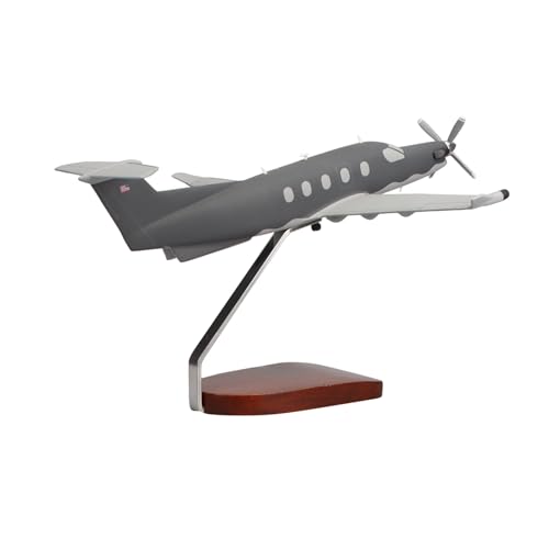 High Flying Models Pilatus PC-12 U-28A Military Mahogany Sculpture Multicolor