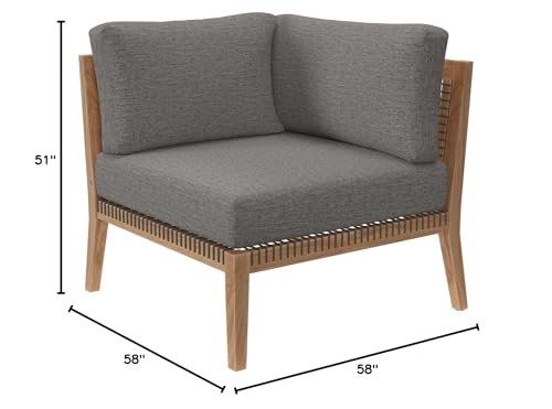 Modway Clearwater Loveseat Gray Graphite