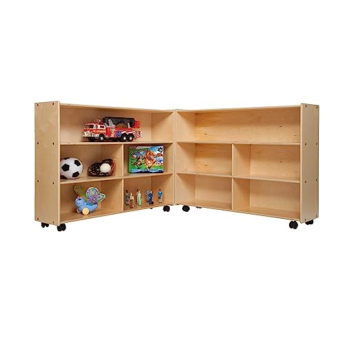 Contender Extra Large Folding Mobile Storage Organizer Natural