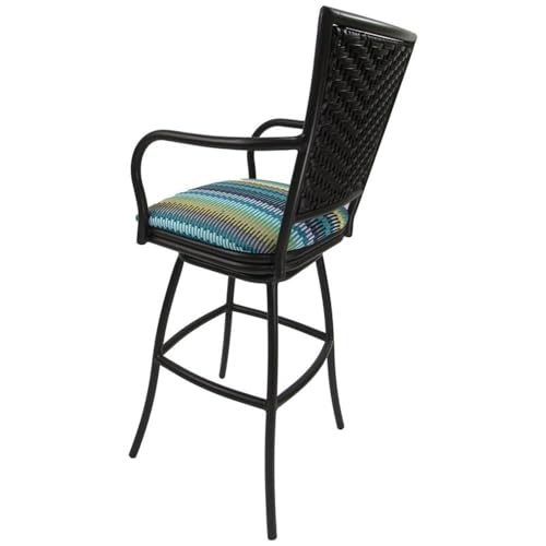 Pemberly Row Extra Tall 34" Bar Stool Set of 3 Multi-color