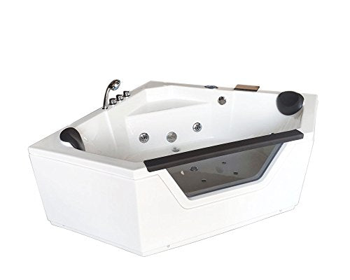 SIMBASHOPPING USA Whirlpool Corner Bathtub Hydrotherapy IBIZA 59.05