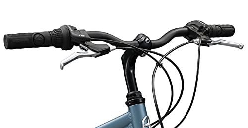 Schwinn Network 1 Hybrid Bike Men Women 700c 21-Speed 17-Inch Aluminum Frame Front Suspension Blue Grey