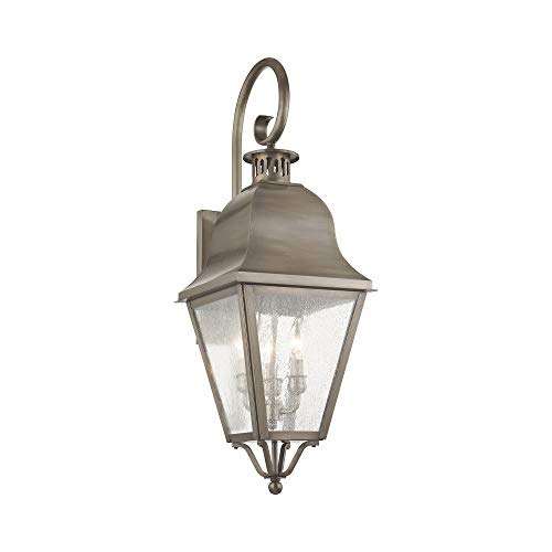 Livex Amwell 3 Light 32 Inch Outdoor Wall Lantern Bronze