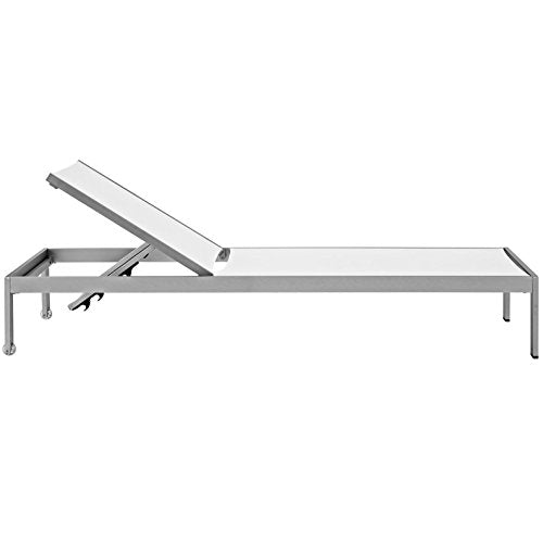 America Luxury - Outdoor Modern Contemporary Urban Design Patio Balcony Chaise Lounge Chair White
