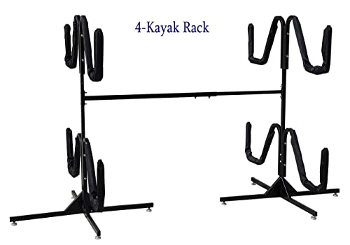 Insight Goods Kayak Rack - Free Standing Kayak Storage for Indoor/Outdoor (4 Kayaks)