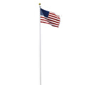 Super Tough Commercial Grade 20ft Sectional Flagpole Satin Finish