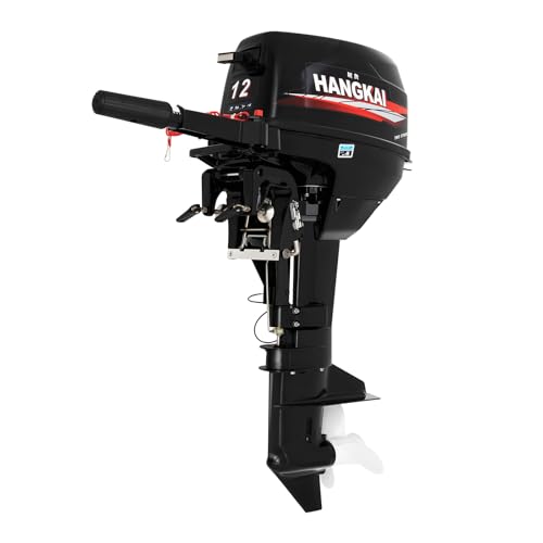 PDTHADP 12HP Outboard Motor 169CC 2-Stroke Water-Cooled Black