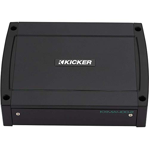 KICKER 10-Inch Loaded Premium Marine Sub Enclosure with Passive Radiator & 48KXMA4002 Marine Amp Bundle