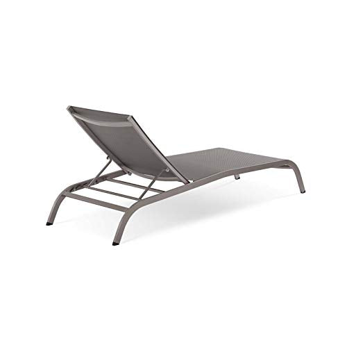 Modway Savannah Chaise Set with Four Lounge Chairs Grey