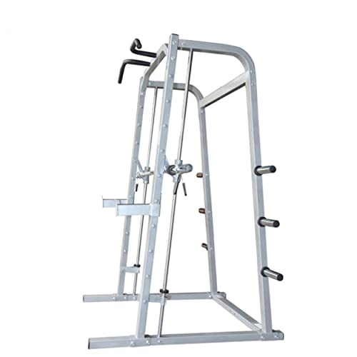 G FASHION STYLE Smith Machine with Linear Bearings and 7° Angle Barbell Silver Gray