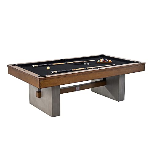 Barrington Billiards 8' Urban Slate-Tech Pool Table Set Cement/Wood Grain/Black