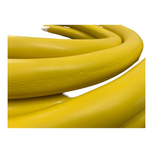 Amp Up Marine & RV Cords 125/250 Volt 50 Amp Shore Power Boat Cord Yellow 100 ft 6 Gauge