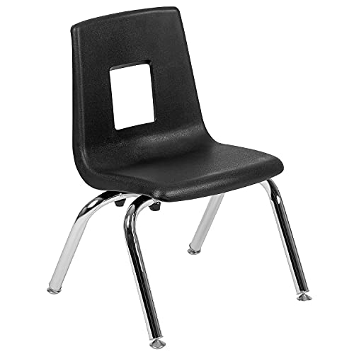 Flash Furniture Emmy Mobile Circle Wave Activity Table Set with Student Stack Chairs Grey